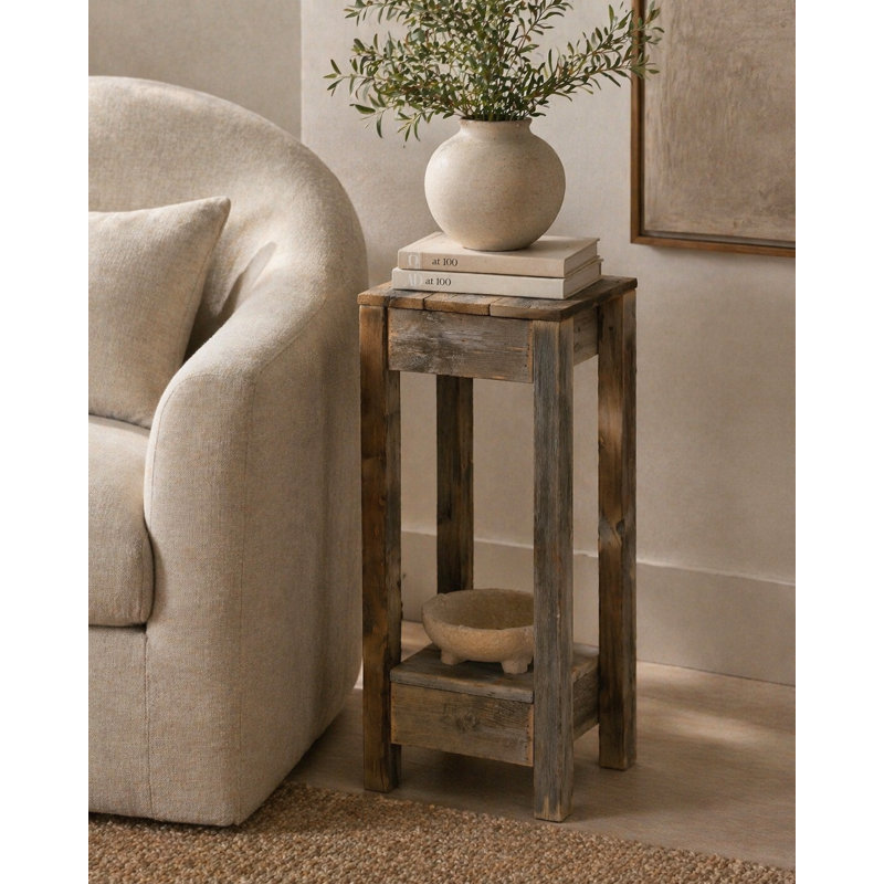 Mervyn Solid Wood End Table, Natural
