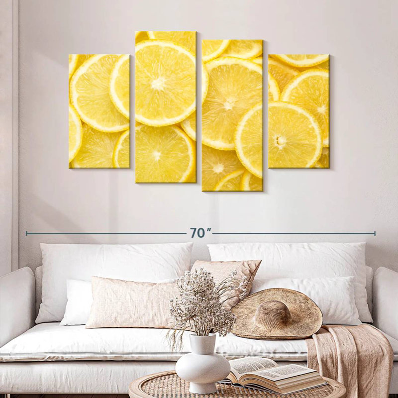 Yarlin tranches de citron, H 32 po x l 52 po