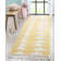Markos Triangles Modern Kids Geometric Yellow Area Rug