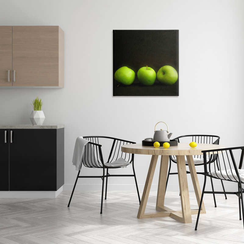 «Apple Trio Still Life» par Graffitee Studios sur toile, H 30 po x l 30 po