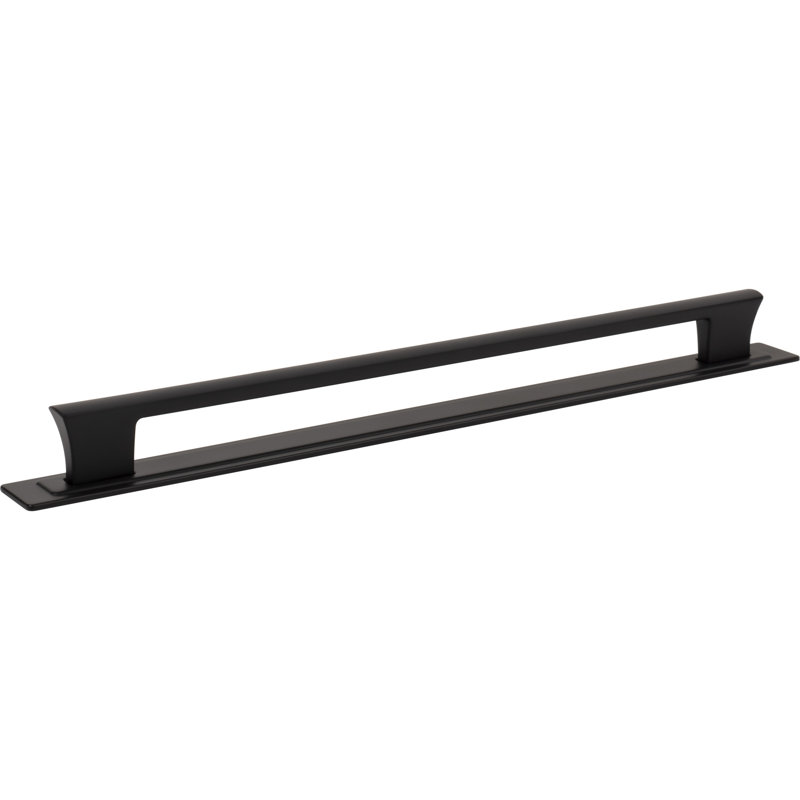 Zander 12" Center To Center Bar Pull, 12", Matte Black