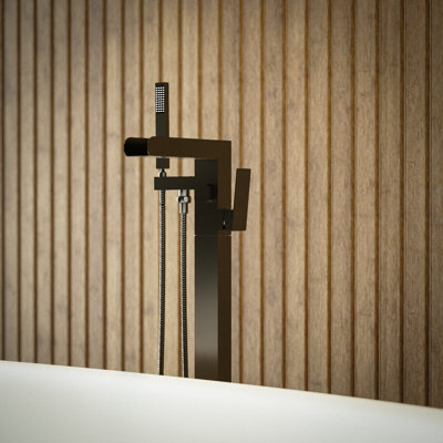 Single Handle Floor Mounted Tub Filler Faucet