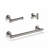 3 Piece Wall Mounted Bathroom Hardware Set with Towel Bar, Toilet Paper Holder and Robe Towel Hook for Modern Bathrooms