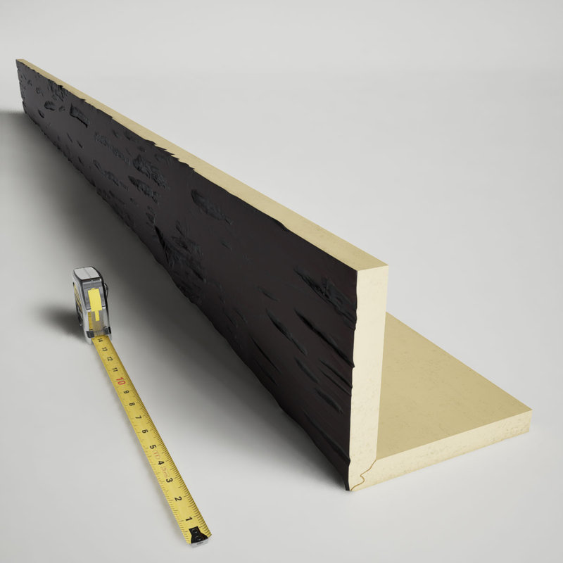 Sangle martelée, à utiliser avec la poutre Heritage Timber, Sangria, 12 pi L, 6"H x 4"W