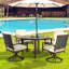 Chaise de patio pivotante avec coussin Adalis