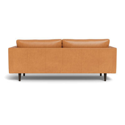 Jackie Leather Sofa, Hudson Lager