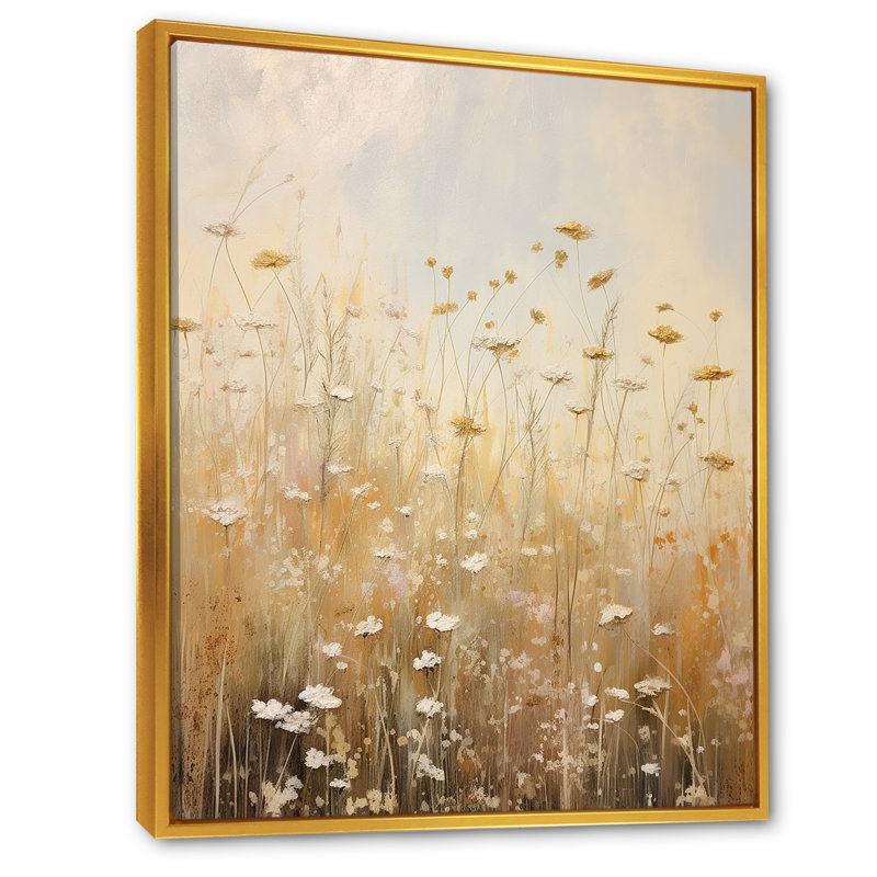 «Meadow Of Dreams V» sur toile, H 20 po x l 12 po x P 1 po, Cadre flottant doré