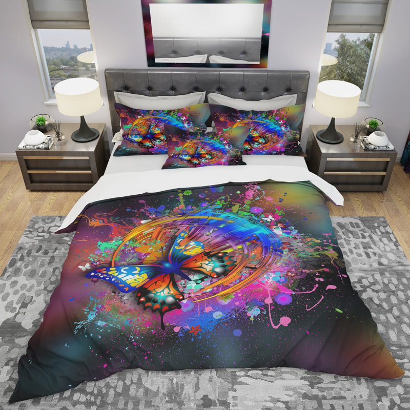 Ensemble de housse de couette moderne et contemporaine, Housse de couette double / grand + 2 taies