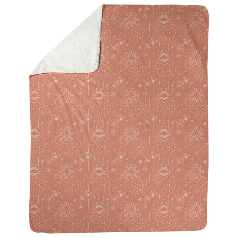 Couverture d'astrologie Katelyn Elizabeth, l 32,5 po x L 42,5 po, Orange