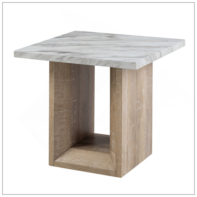Table de bout en faux marbre