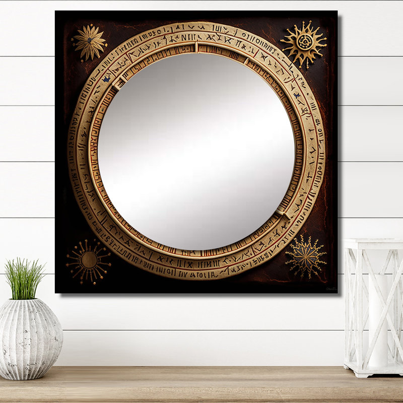 Miroir mural antique pour salon, 36 po x 36 po