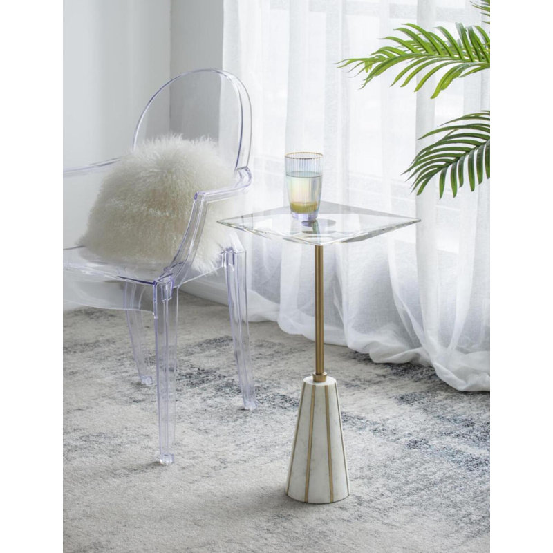 Armands Glass Top End Table