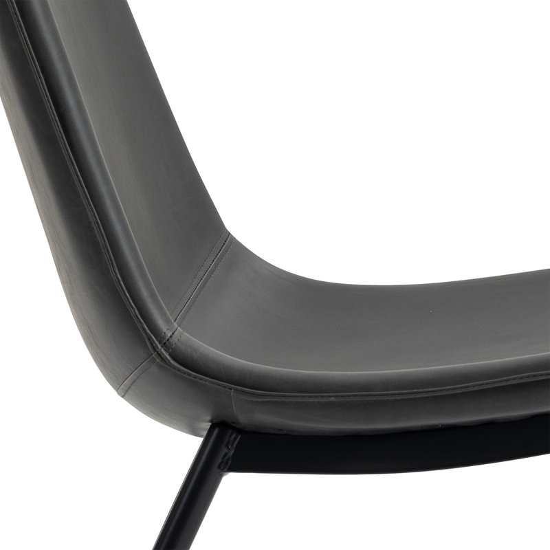Chaise d'appoint de 25,6 po Khashayar, Similicuir gris