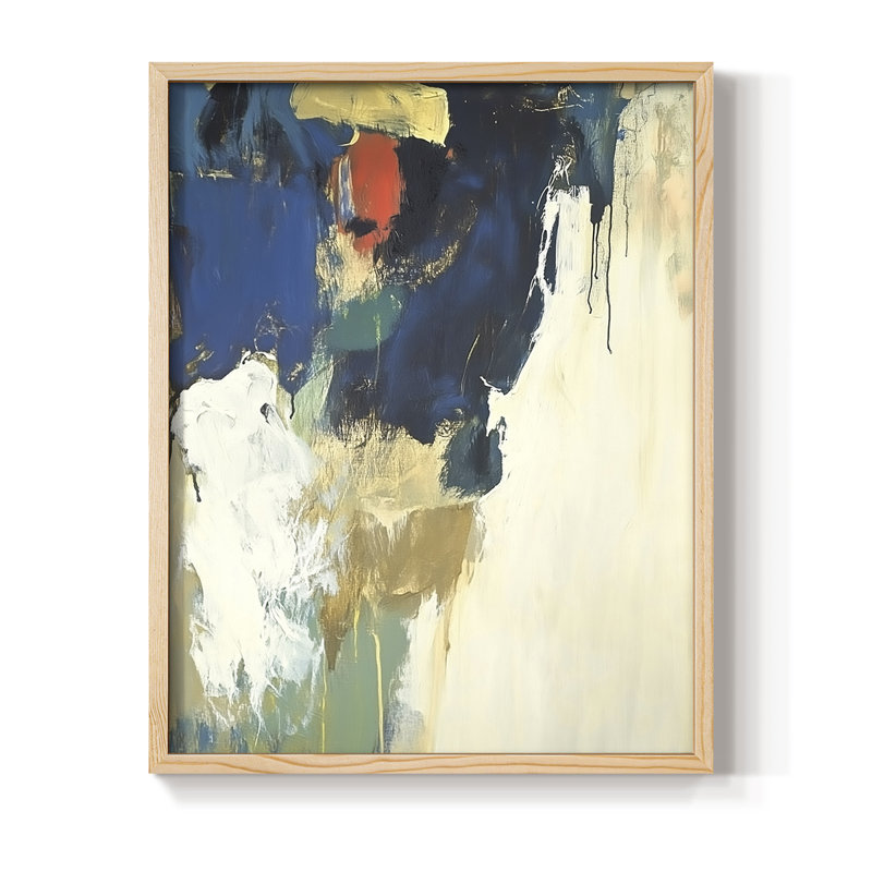 Série ABSTRACT DCCDXIX, reproduction encadrée - bois massif, H 15 po x l 12 po