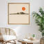 «Minimal Abstract Landscape with Orange Sun Serenity Decor», reproduction d'art sur toile encadrée-120419847-120419849