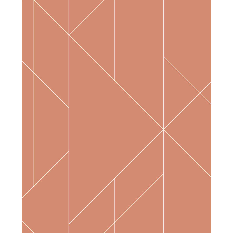 Foster Geometric Wallpaper, Coral