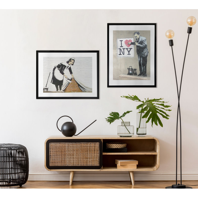 New York City Banksy Graffiti Street - Single Picture Frame Print