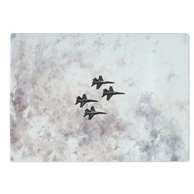 Tempered Glass Jets in Flight Chopping Board