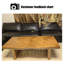 Table basse brune en bois massif-1242230827