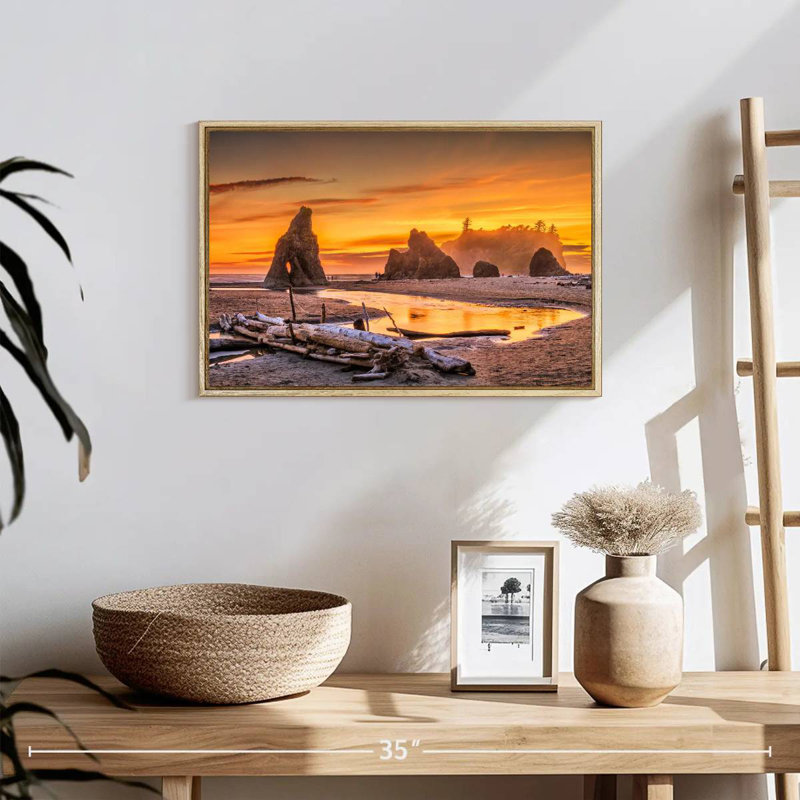 Parc national olympique I, Cadre flottant en bois naturel, 19 po x 13 po