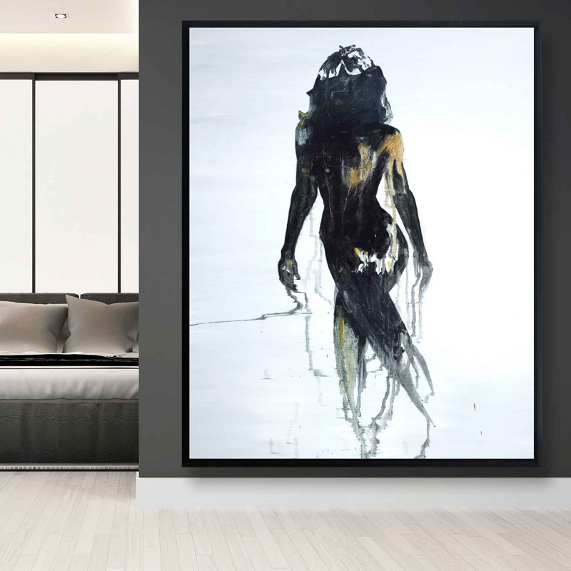 Abstract  Silhouette Canvas | Black Framed Home Decor