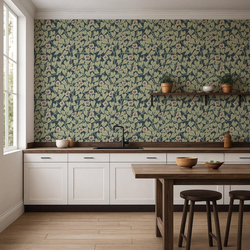 Climbing Vine - Wallpaper, Apricot, Peel & Stick, Self-Adhesive