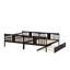 Lit double superposé au dessus d'un lit double avec lit gigogne-1415824430