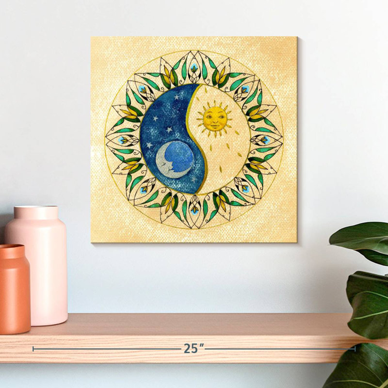 Soleil et lune Oberle, H 16 po x l 16 po