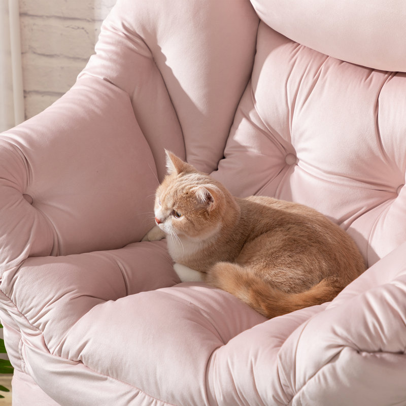 Armchair Accent Chair Lazy Chair, Pink
