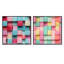 Lantry - Ensemble de 2 collages carrés à formes abstraites-101861512-101861511