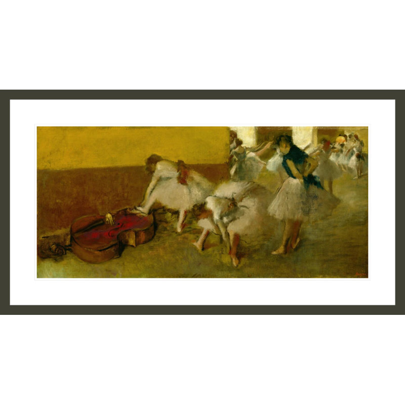 «Dancers in the Green Room» par Edgar Degas, impression giclée encadrée, H 23,08 po x l 41,5 po