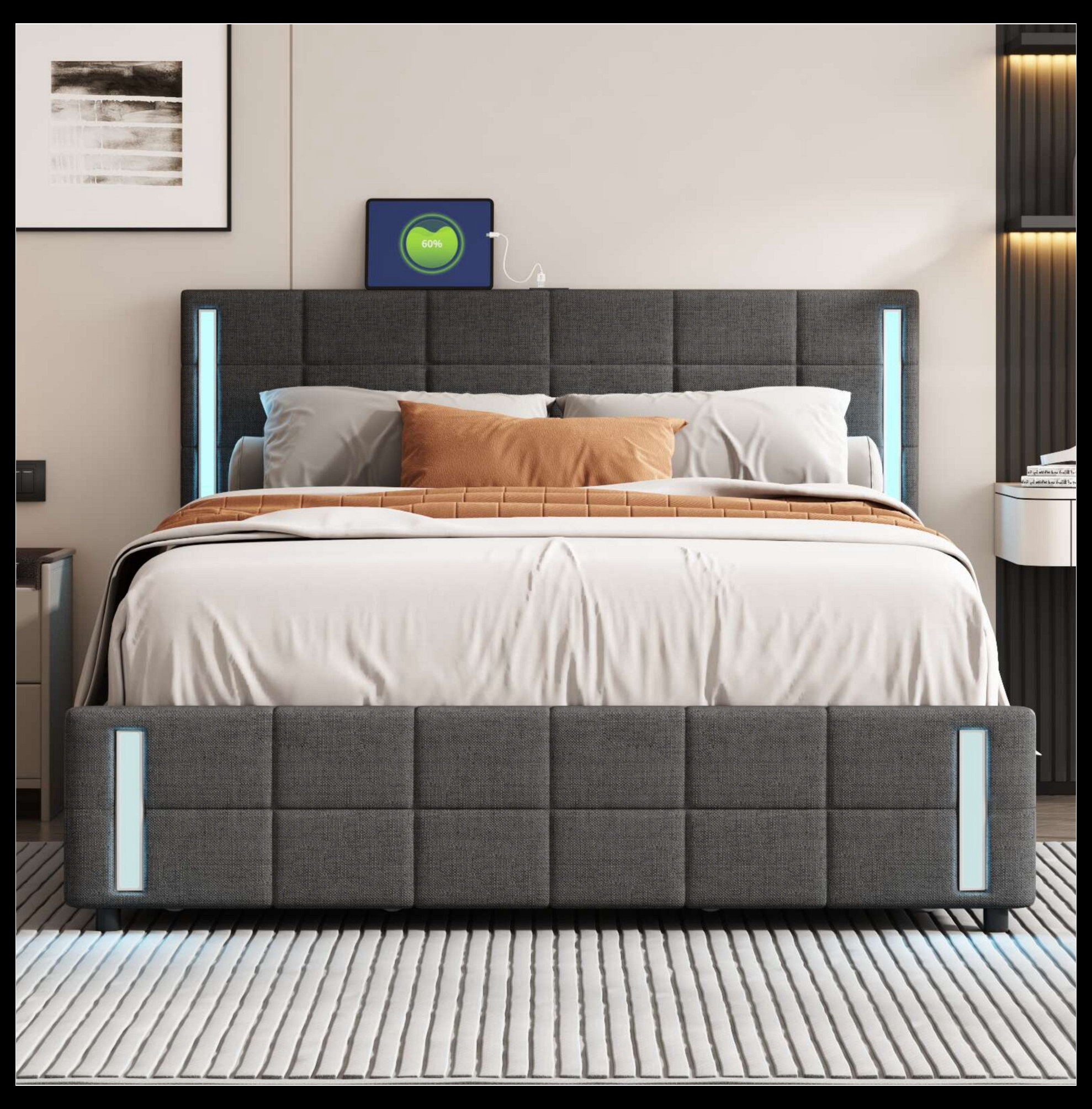 Ivy Bronx Mackinzee Upholstered Platform Storage Bed | Wayfair