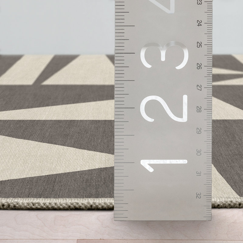 Tapis tissé à plat brun Kehr Canyon - facile à nettoyer et durable, Rectangle 9 pi 10 po x 7 pi 10 po