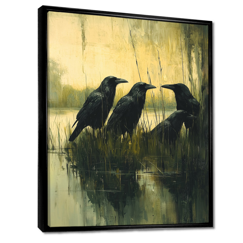Lamberton - Animals Wall Art, Black, Impression encadrée flottante, H 20 po x l 12 po