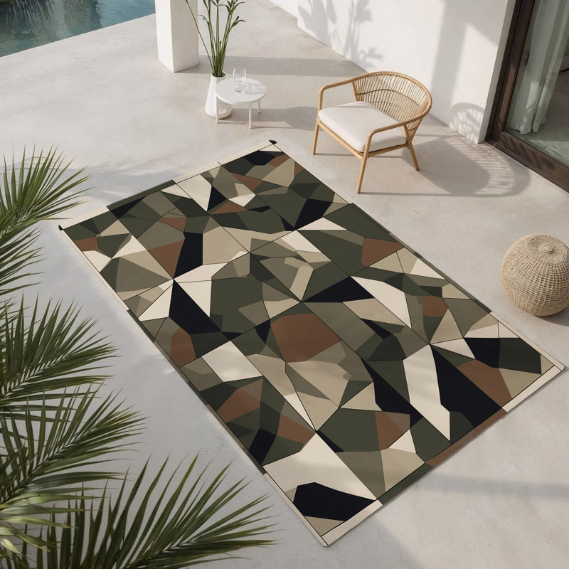 Tapis intérieur et extérieur Grid Pulse, Rectangle 1 pi 6 po x 2 pi 6 po