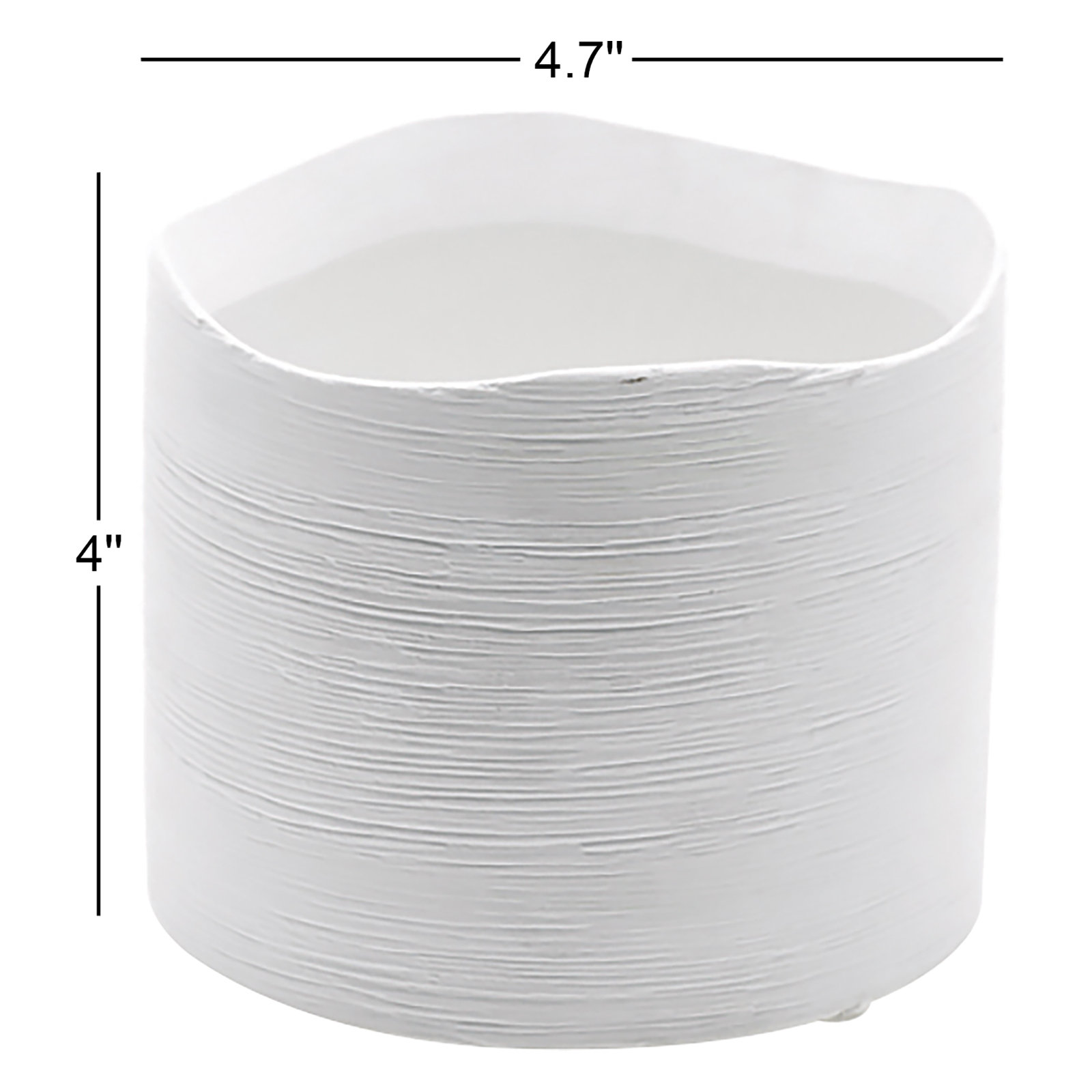 Handmade Ceramic Pot Planter, 4" H x 4.7" W x 4.7" D