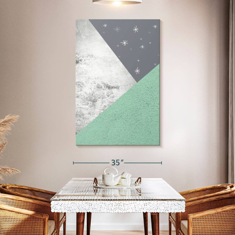 Avery Mint Green Mountains II, H 51 po x l 34 po