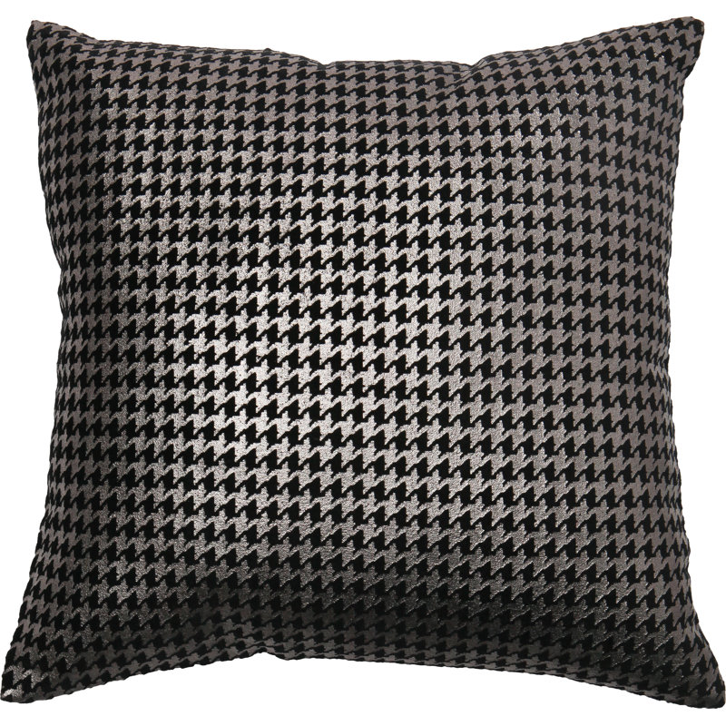  Housse de coussin Houndstooth, Noir