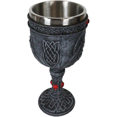 Ebros Ancient Celtic Knotwork Double Dragons Protecting Blood Vial Wine Goblet Chalice Cup 6Oz Gothic Dungeons And Dragons Medieval Elixir Of Life Par -  Bungalow Rose, E4F009797D4E48CB87B202C7905676BC