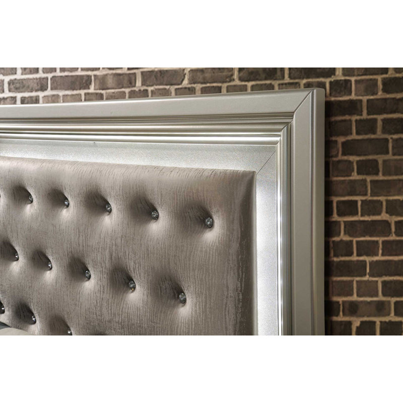 Upholstered Panel Bed, Queen