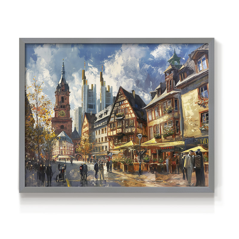 Landscape Series-CLXX -Framed Print - Restickable, 22" H x 28" W, Gray