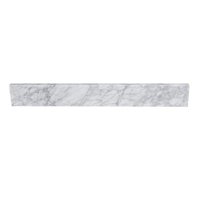 21 in W White Marble Vanity Sidesplash,21 x 4 x 0.71 in Countertop Side Splash Guard for Bathroom Sink Vanity