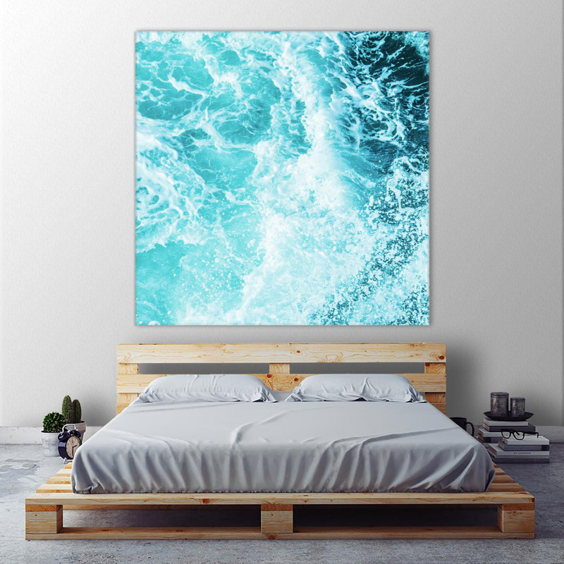 «Ocean Sea Waves Landscape», reproduction d'art sur toile géante, H 72 po x l 72 po x P 1,5 po
