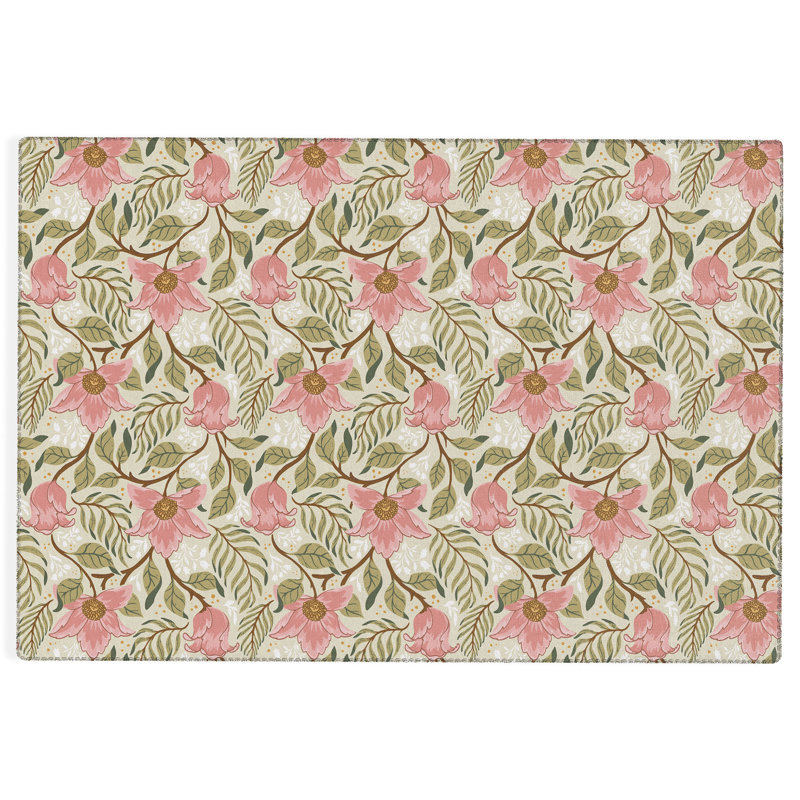 Takengon Floral Indoor / Outdoor Rug, Rectangle 8' x 10'