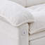 Canapé-lit escamotable de 73 po en velours blanc convertible avec matelas escamotable