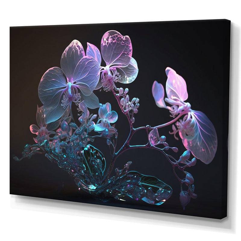 «Blossoming White Orchid», reproduction sur toile, L 40 po x H 30 po, Toile tendue