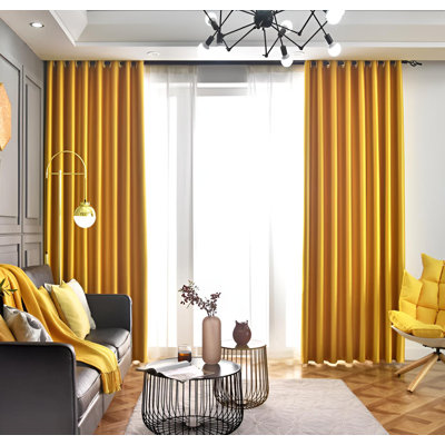 Barwen Room Darkening Curtain Single Panel