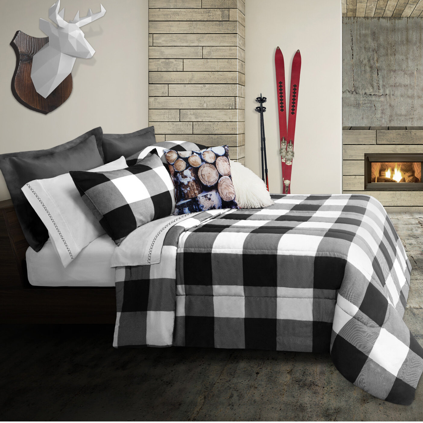 Safdie & Co. Inc. Buffalo Comforter Set & Reviews | Wayfair