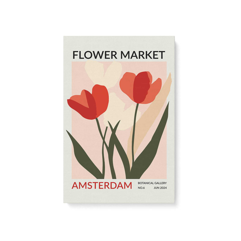 Amsterdam Flower Market II, Toile tendue, H 12 po x l 8 po