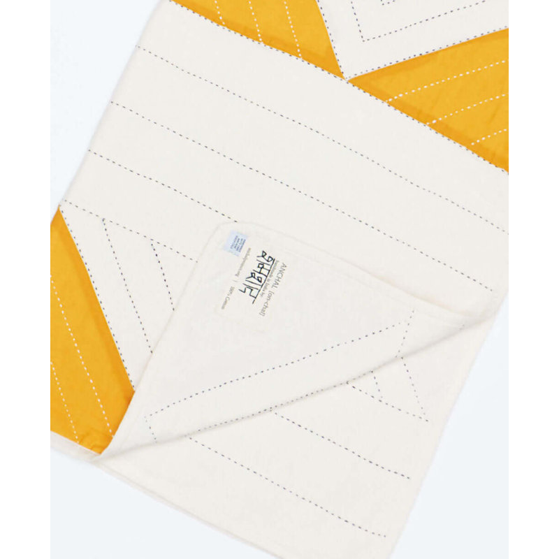 Quilted Throw Blanket, Mustard